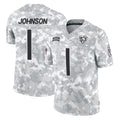 C.Bears #1 Jaylon Johnson Player Arctic Camo Salute to Service Limited Ldoa Stitched Jerseys