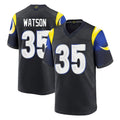 LA.Rams #35 Jaylen Watson Player Black Midnight Rivalries Collection Home Game Ldoa Stitched Jerseys