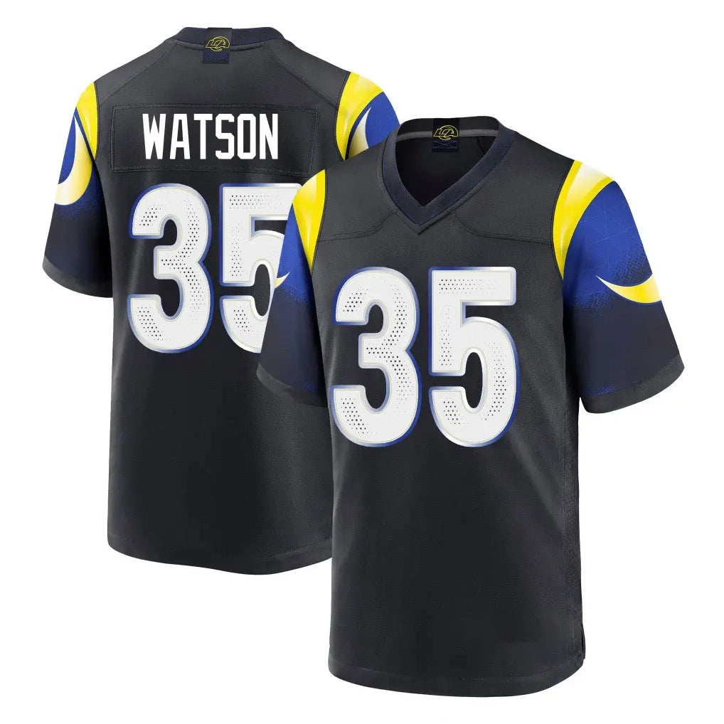 LA.Rams #35 Jaylen Watson Player Black Midnight Rivalries Collection Home Game Ldoa Stitched Jerseys
