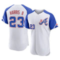 A.Braves #23 Michael Harris II Player White City Connect Limited Elite Home Game Ldoa Stitched Jerseys