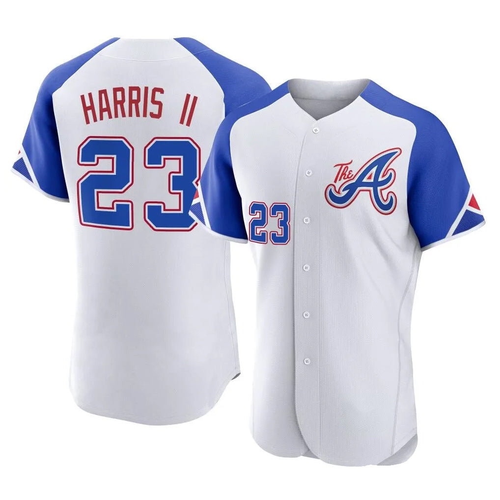 A.Braves #23 Michael Harris II Player White City Connect Limited Elite Home Game Ldoa Stitched Jerseys