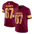 W.Commanders #67 Nick Allegretti Player Burgundy Limited Vapor Home Game Ldoa Stitched Jerseys
