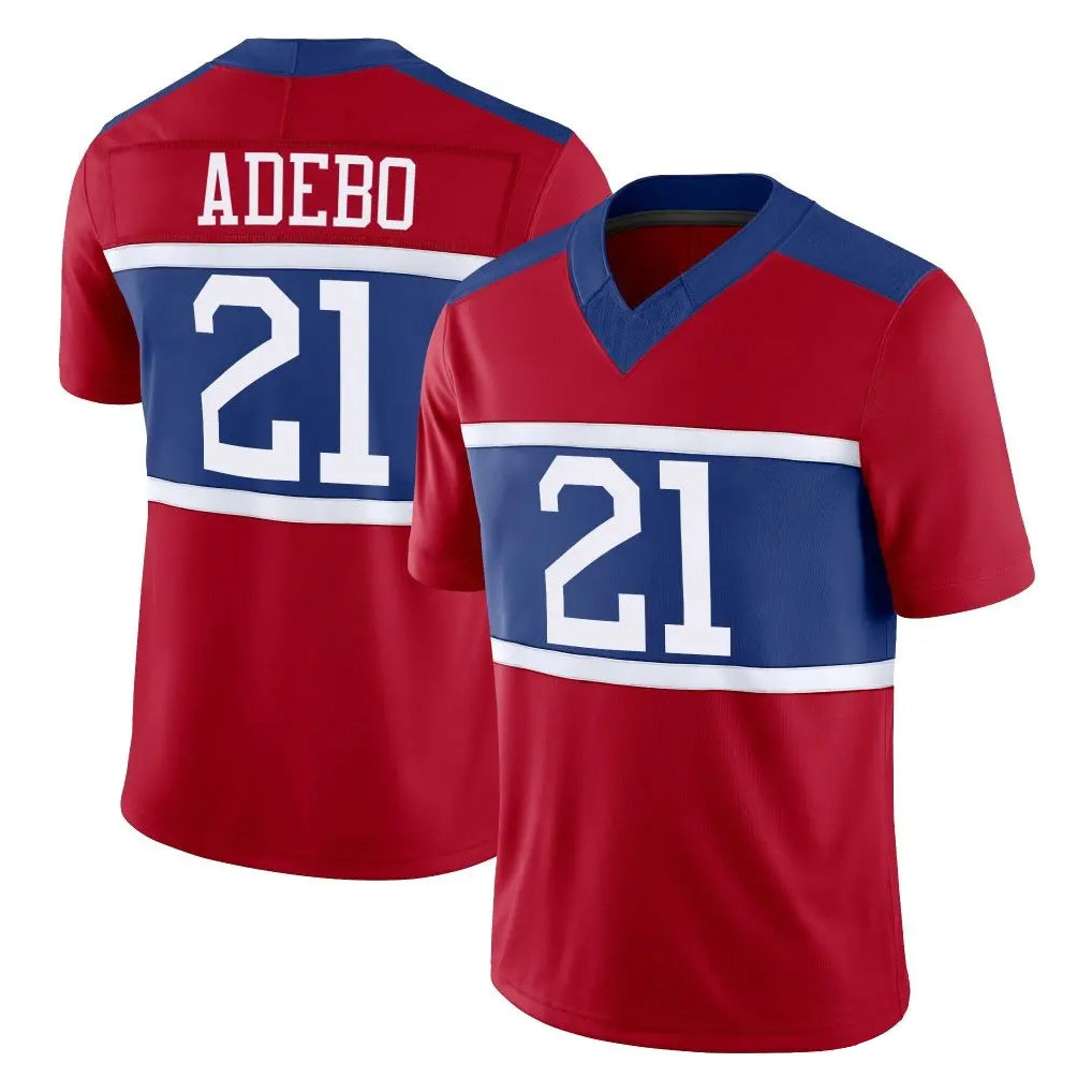 NY.Giants #21 Paulson Adebo Player Red Century Vapor F.U.S.E. Home Game Ldoa Stitched Jerseys