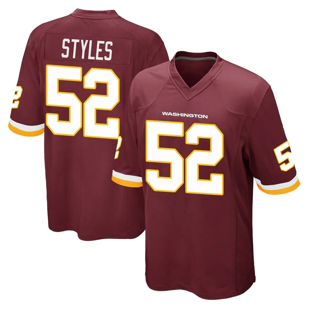 W.Commanders #52 Sonny Styles Player Burgundy Team Color Home Game Ldoa Stitched Jerseys