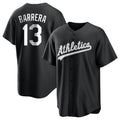 Athletics #13 Luis Barrera Player Black Fashion Home Game Ldoa Stitched Jerseys