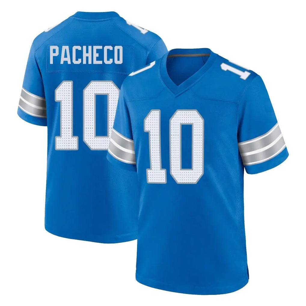D.Lions #10 Isiah Pacheco Player Blue Alternate Home Game Ldoa Stitched Jerseys