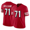 SF.49ers #71 Trent Williams Player Red Limited Alternate Vapor F.U.S.E. Home Game Ldoa Stitched Jerseys