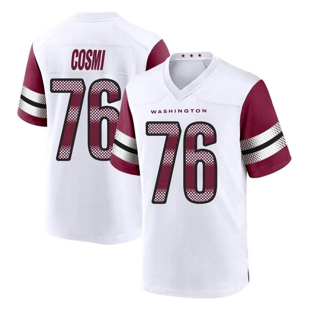 W.Commanders #76 Sam Cosmi Player White Game Home Ldoa Stitched Jerseys
