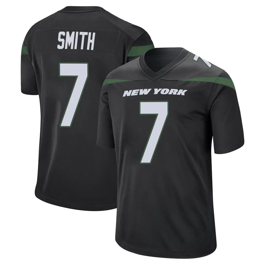 NY.Jets #7 Geno Smith Player Stealth Black Home Game Ldoa Stitched Jerseys