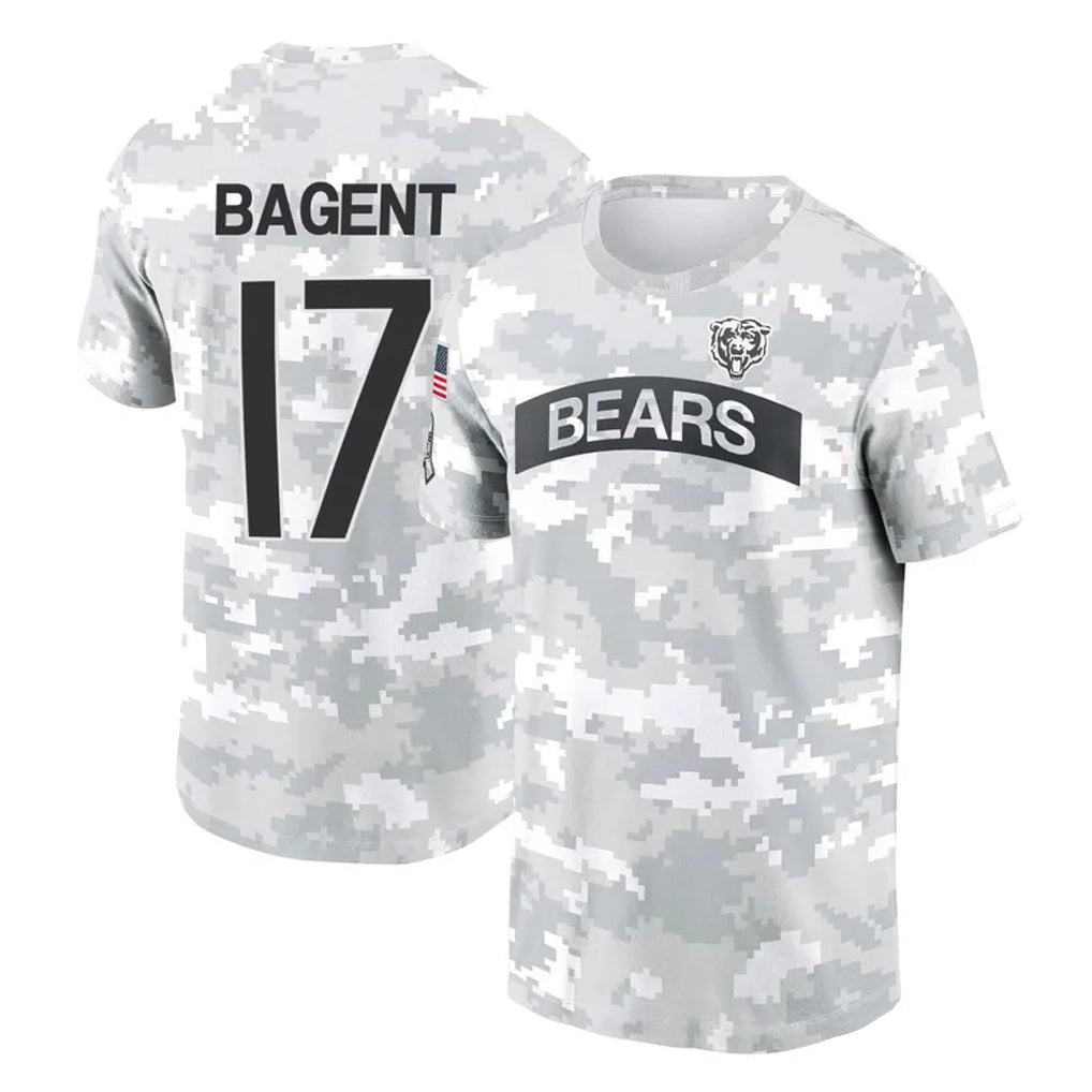 C.Bears #17 Tyson Bagent Player Arctic Camo Salute to Service Performance T-Shirt Limited Ldoa Stitched Jerseys
