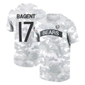 C.Bears #17 Tyson Bagent Player Arctic Camo Salute to Service Performance T-Shirt Limited Ldoa Stitched Jerseys