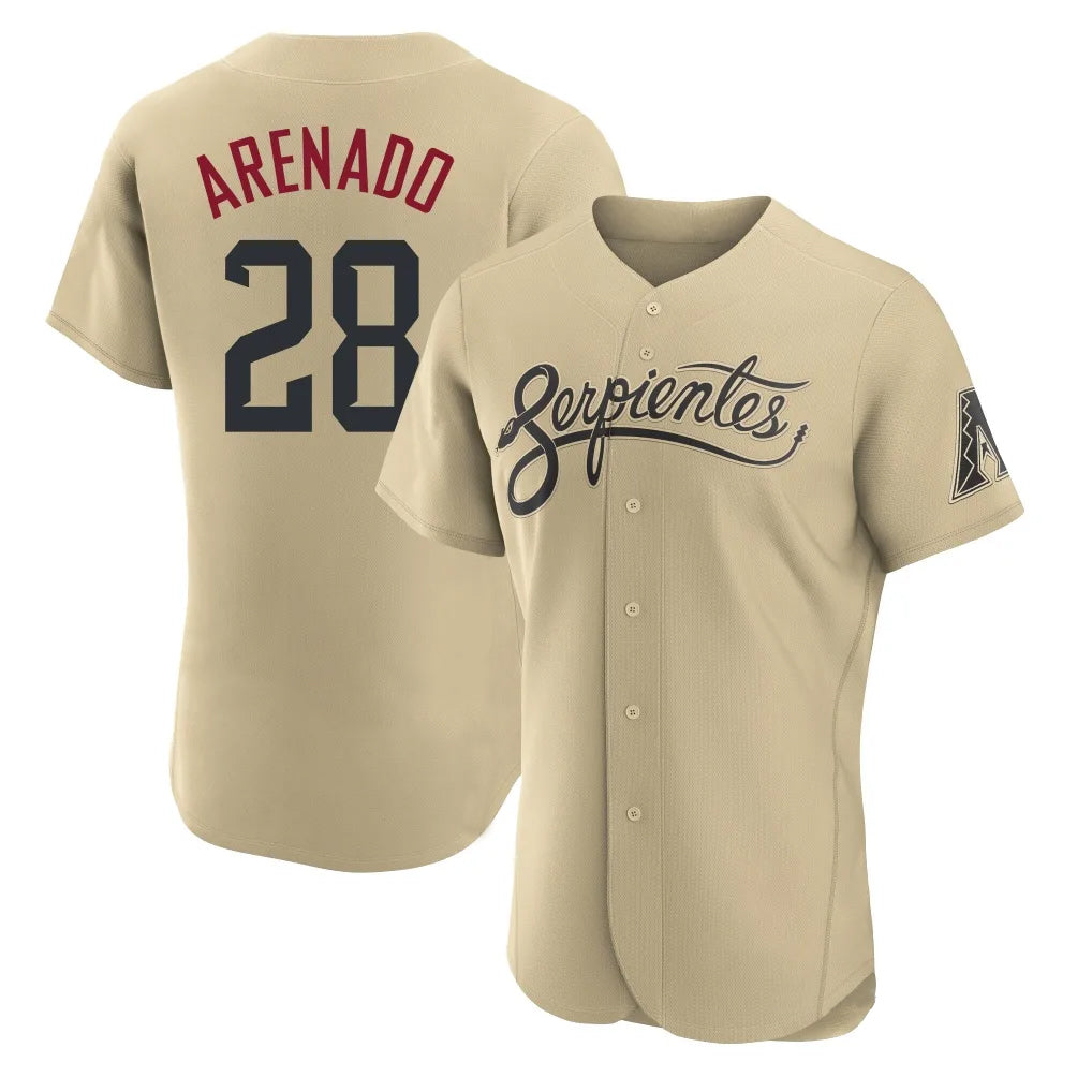 A.Diamondbacks #28 Nolan Arenado Player Tan City Connect Limited Elite Home Game Ldoa Stitched Jerseys