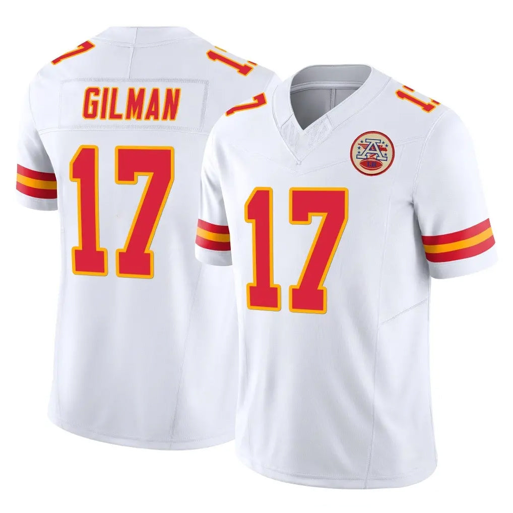 KC.Chiefs #17 Alohi Gilman Player White Limited Vapor F.U.S.E. Home Game Ldoa Stitched Jerseys