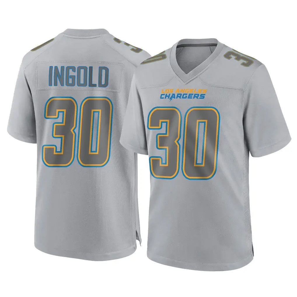 LA.Chargers #30 Alec Ingold Player Gray Atmosphere Fashion Home Game Ldoa Stitched Jerseys