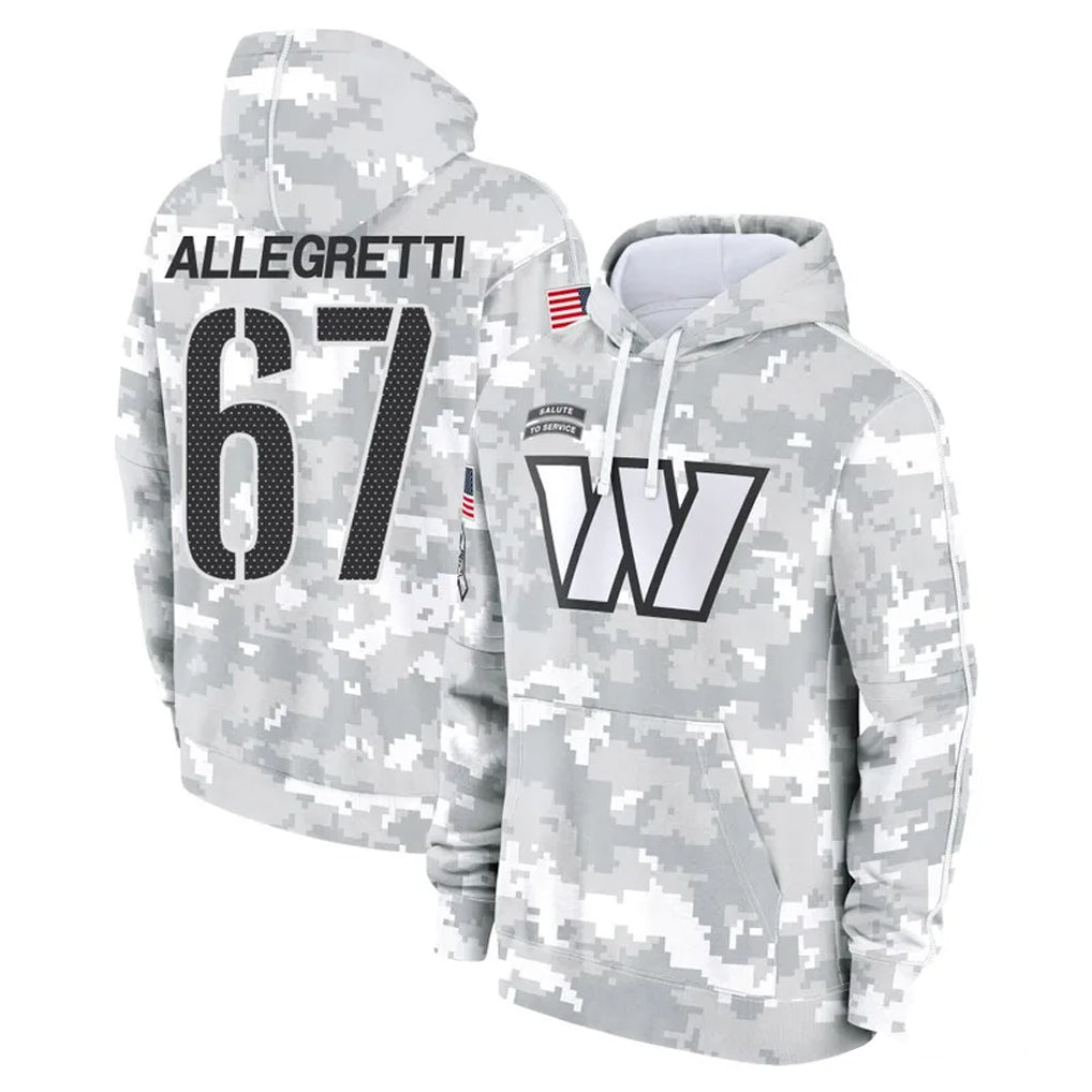 W.Commanders #67 Nick Allegretti Player Arctic Camo Limited Salute to Service Pullover Hoodies Game Ldoa Stitched Jerseys