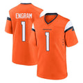 D.Broncos #1 Evan Engram Player Orange Home Game Ldoa Stitched Jerseys