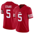 SF.49ers #5 Mike Evans Player Red Limited Vapor F.U.S.E. Home Game Ldoa Stitched Jerseys