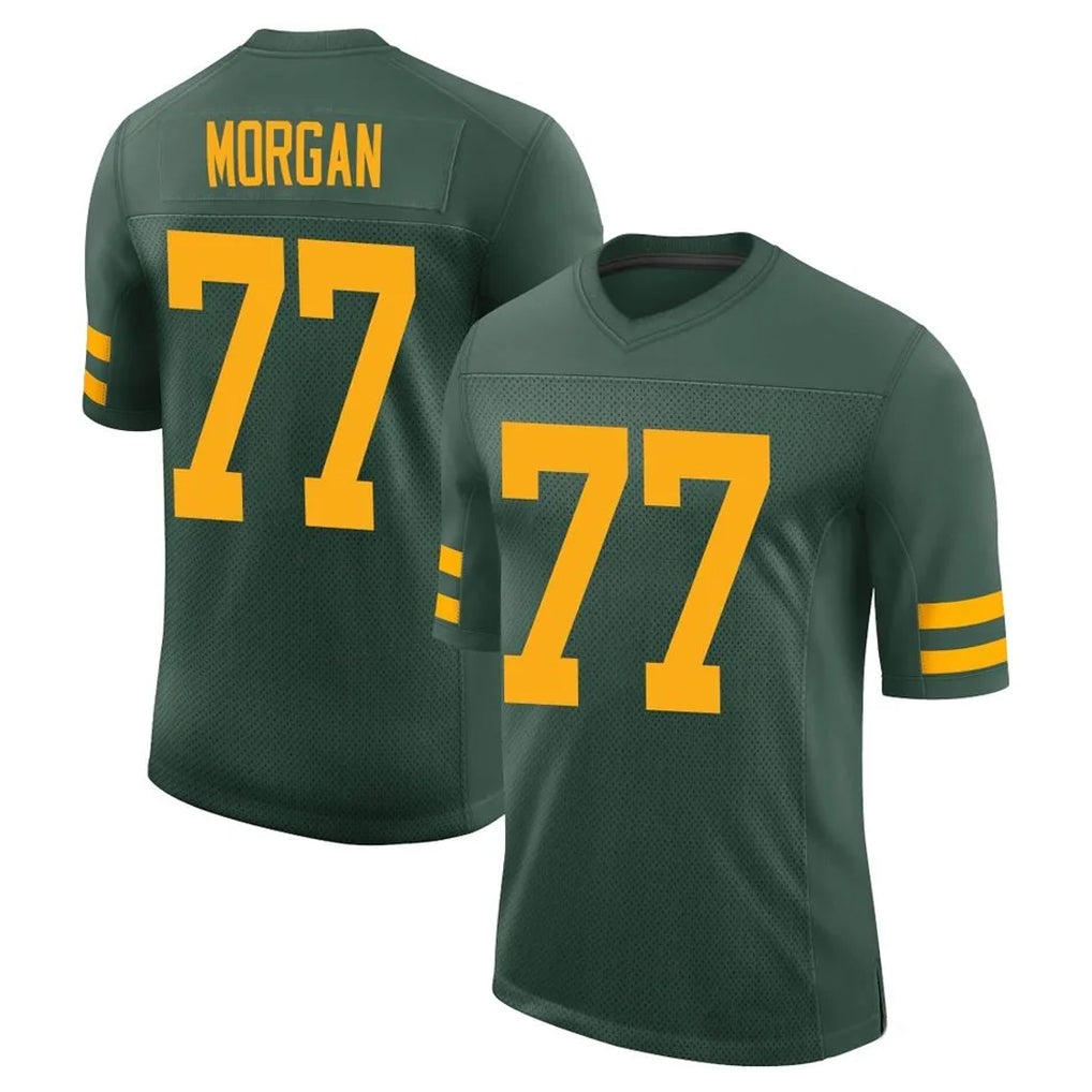 GB.Packers #77 Jordan Morgan Player Green Alternate Vapor Home Game Ldoa Stitched Jerseys