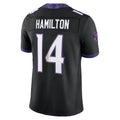 B.Ravens #14 Kyle Hamilton Player Black Limited Elite Home Game Ldoa Stitched Jerseys