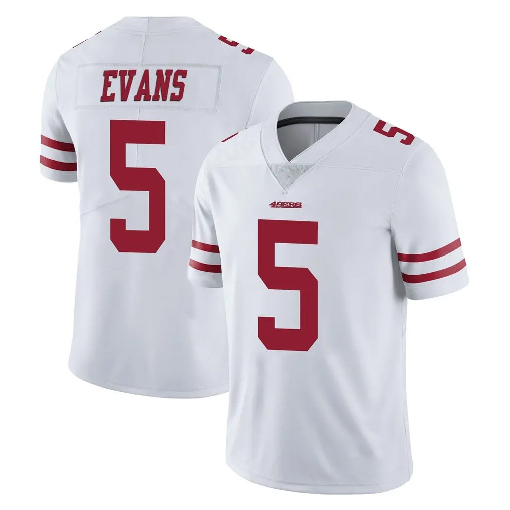 SF.49ers #5 Mike Evans Player White Limited Vapor Untouchable Home Game Ldoa Stitched Jerseys