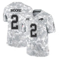 B.Bills #2 DJ Moore Player Arctic Camo Salute to Service Limited Game Xdoa Stitched Jerseys