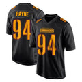 W.Commanders #94 Daron Payne Player Black Carbon Fashion Home Game Ldoa Stitched Jerseys
