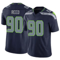 S.Seahawks #90 Jarran Reed Player Navy Limited Vapor F.U.S.E. Home Game Ldoa Stitched Jerseys