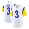 LA.Rams #3 Kam Curl Player White Home Game Ldoa Stitched Jerseys