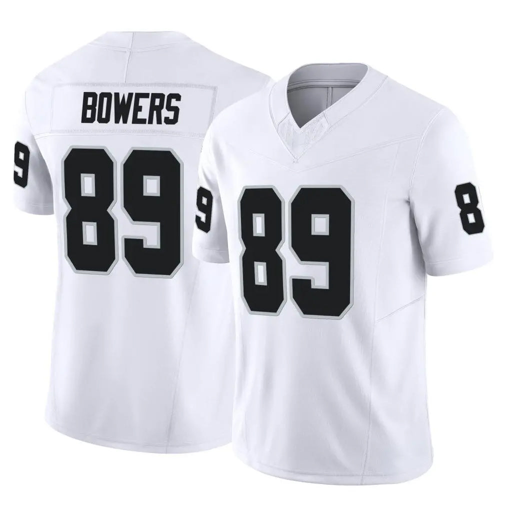 LV.Raiders #89 Brock Bowers Player White Limited Vapor F.U.S.E. Home Game Ldoa Stitched Jerseys