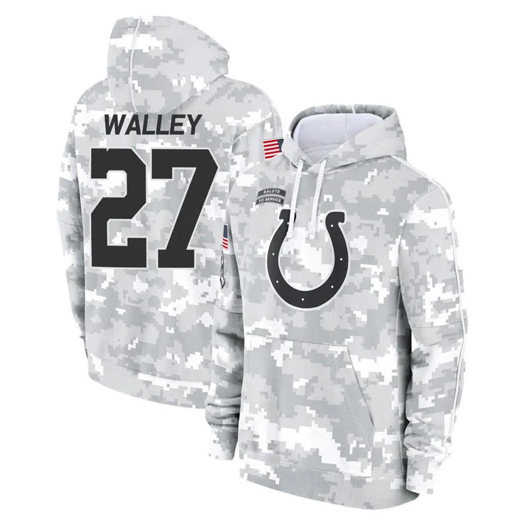 IN.Colts #27 Justin Walley Player Arctic Camo Salute to Service Hoodies Limited Game Ldoa Stitched Jerseys