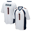 D.Broncos #1 Evan Engram Player White Game Ldoa Stitched Jerseys