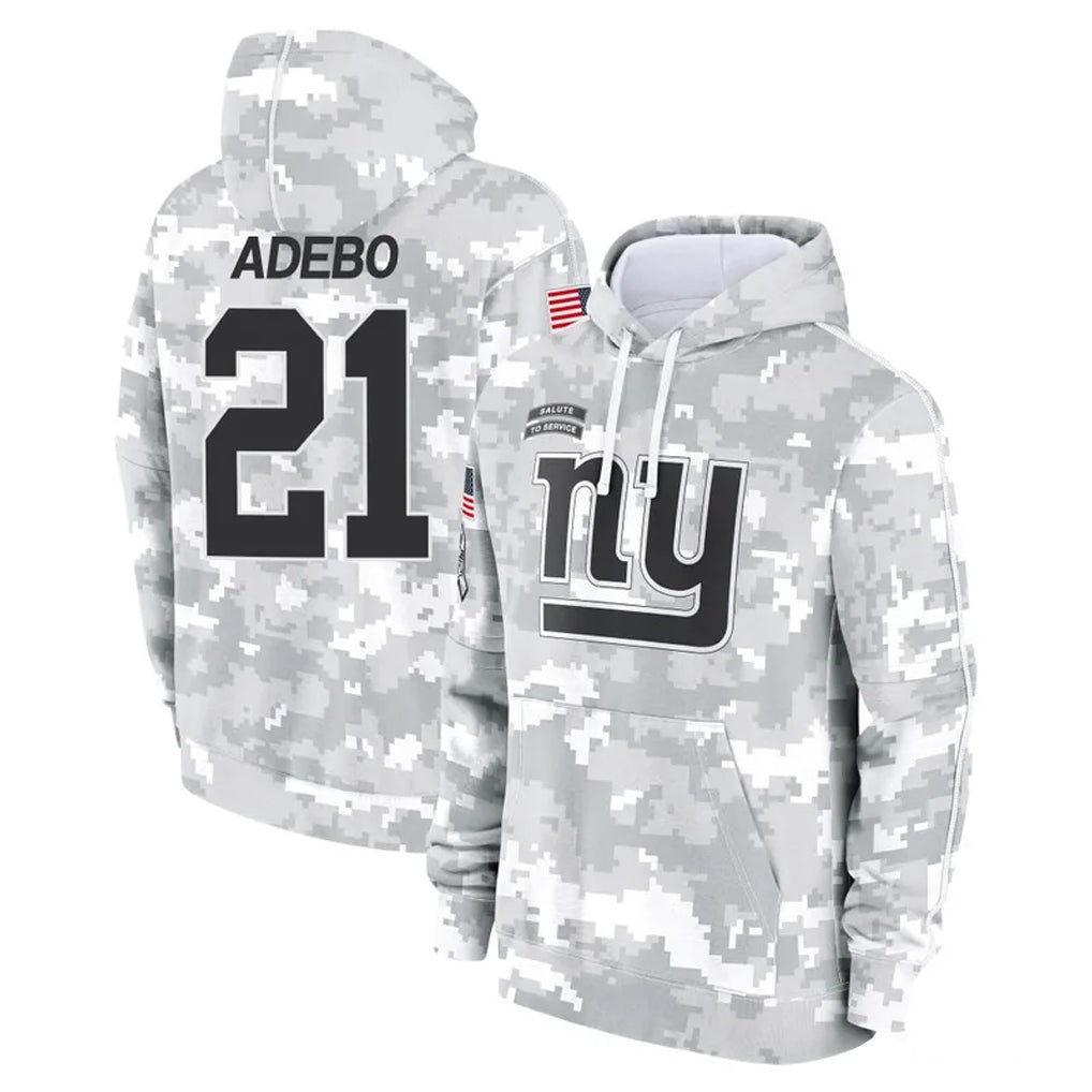 NY.Giants #21 Paulson Adebo Player Arctic Camo Salute to Service Pullover Hoodies Limited Game Ldoa Stitched Jerseys