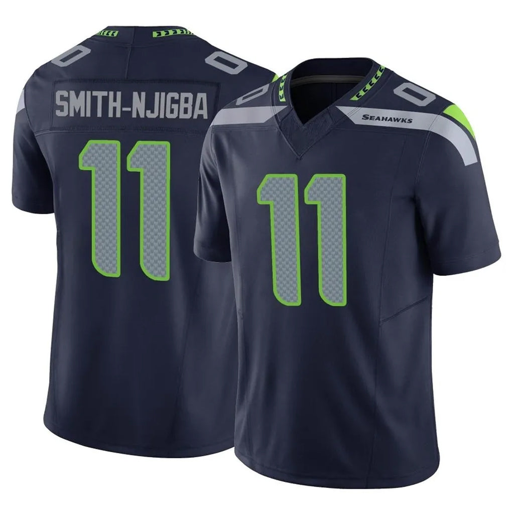 S.Seahawks #11 Jaxon Smith-Njigba Player Navy Limited Vapor F.U.S.E. Home Game Ldoa Stitched Jerseys
