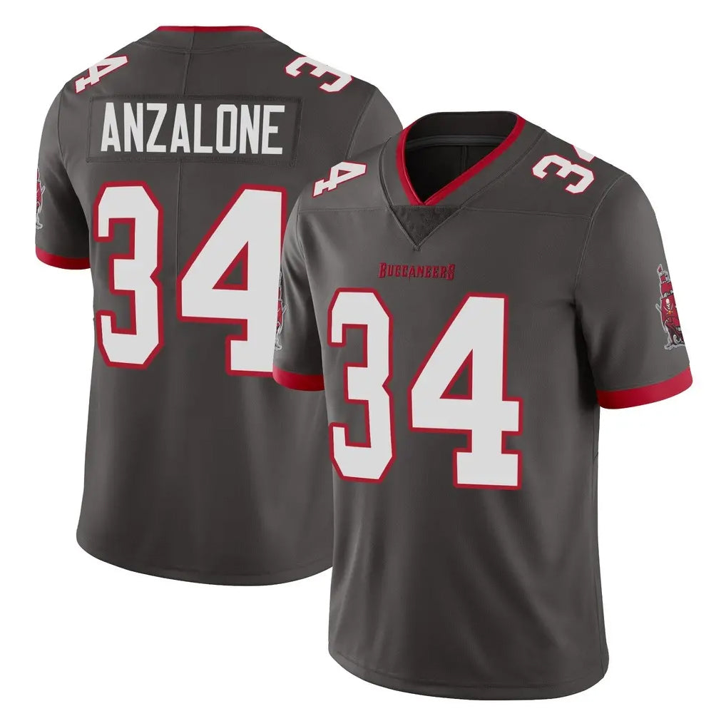 TB.Buccaneers #34 Alex Anzalone Player Pewter Limited Alternate Vapor Home Game Ldoa Stitched Jerseys