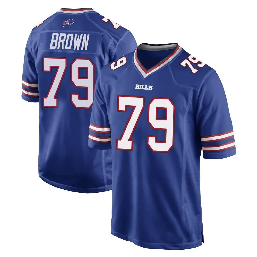 B.Bills #79 Spencer Brown Player Royal Home Game Ldoa Stitched Jerseys