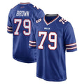 B.Bills #79 Spencer Brown Player Royal Home Game Ldoa Stitched Jerseys