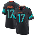 M.Dolphins #17 Trey Moore Player Black Pitch Rivalries Collection Home Game Ldoa Stitched Jerseys
