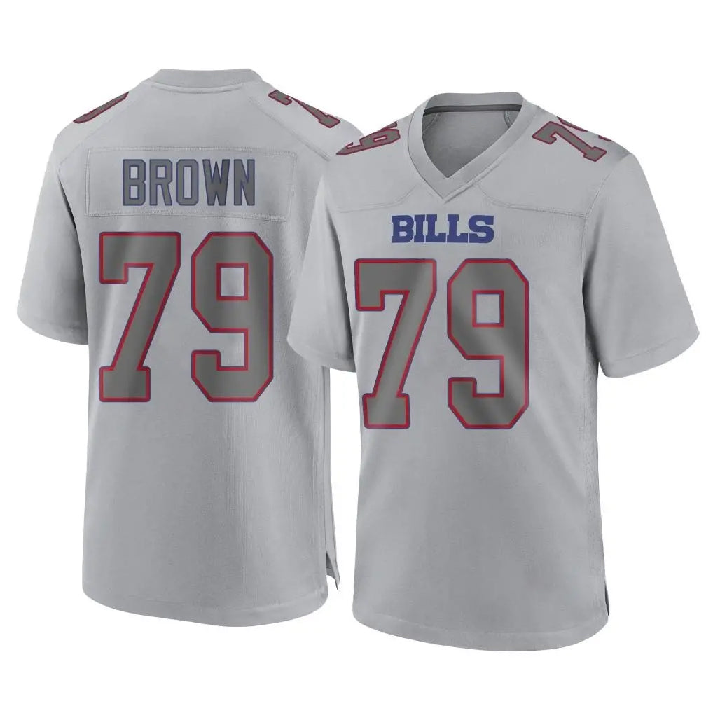B.Bills #79 Spencer Brown Player Gray Home Game Xdoa Stitched Jerseys
