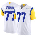 LA.Rams #77 Alaric Jackson Player White Limited Vapor F.U.S.E. Home Game Ldoa Stitched Jerseys