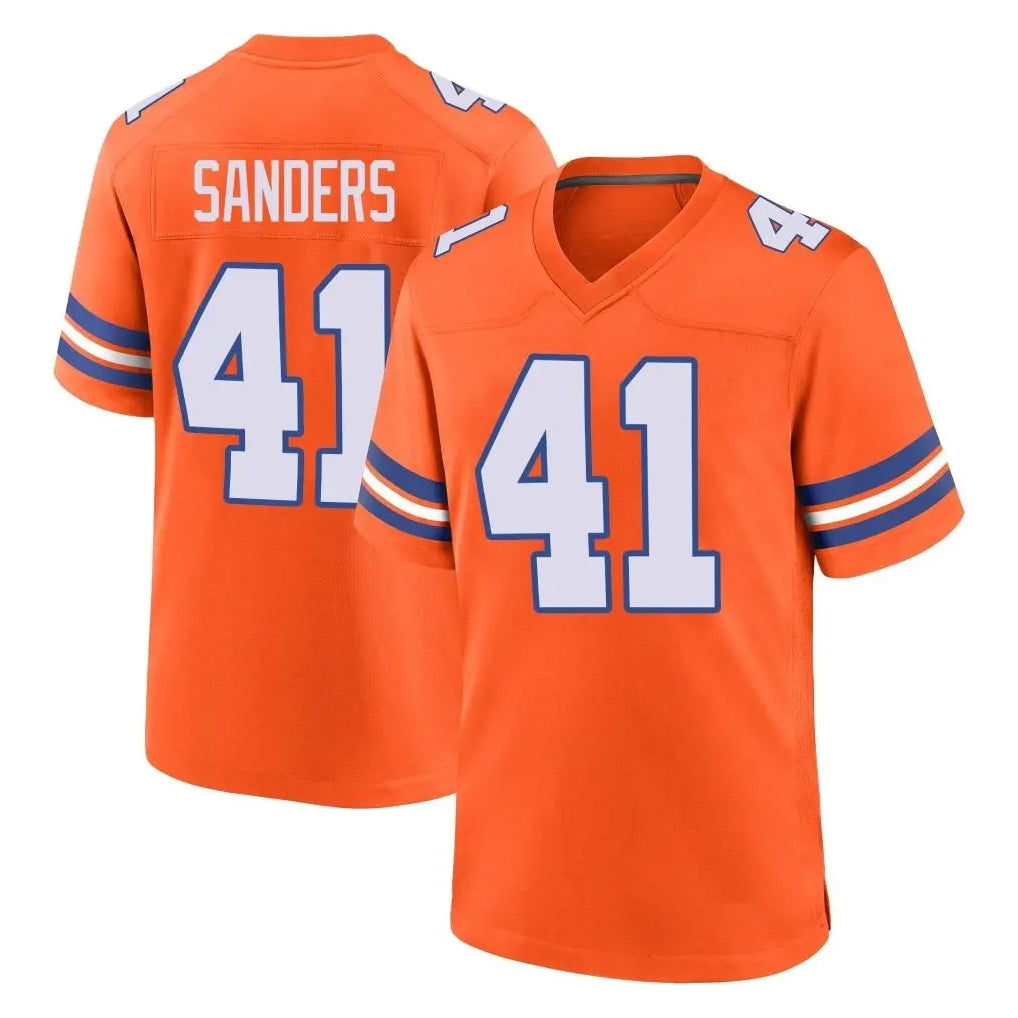 D.Broncos #41 Drew Sanders Player Orange Alternate Collection Throwback Game Ldoa Stitched Jerseys