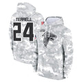 A.Falcons #24 A.J. Terrell Jr. Player Arctic Camo Salute to Service Limited Hoodie Ldoa Stitched Jerseys