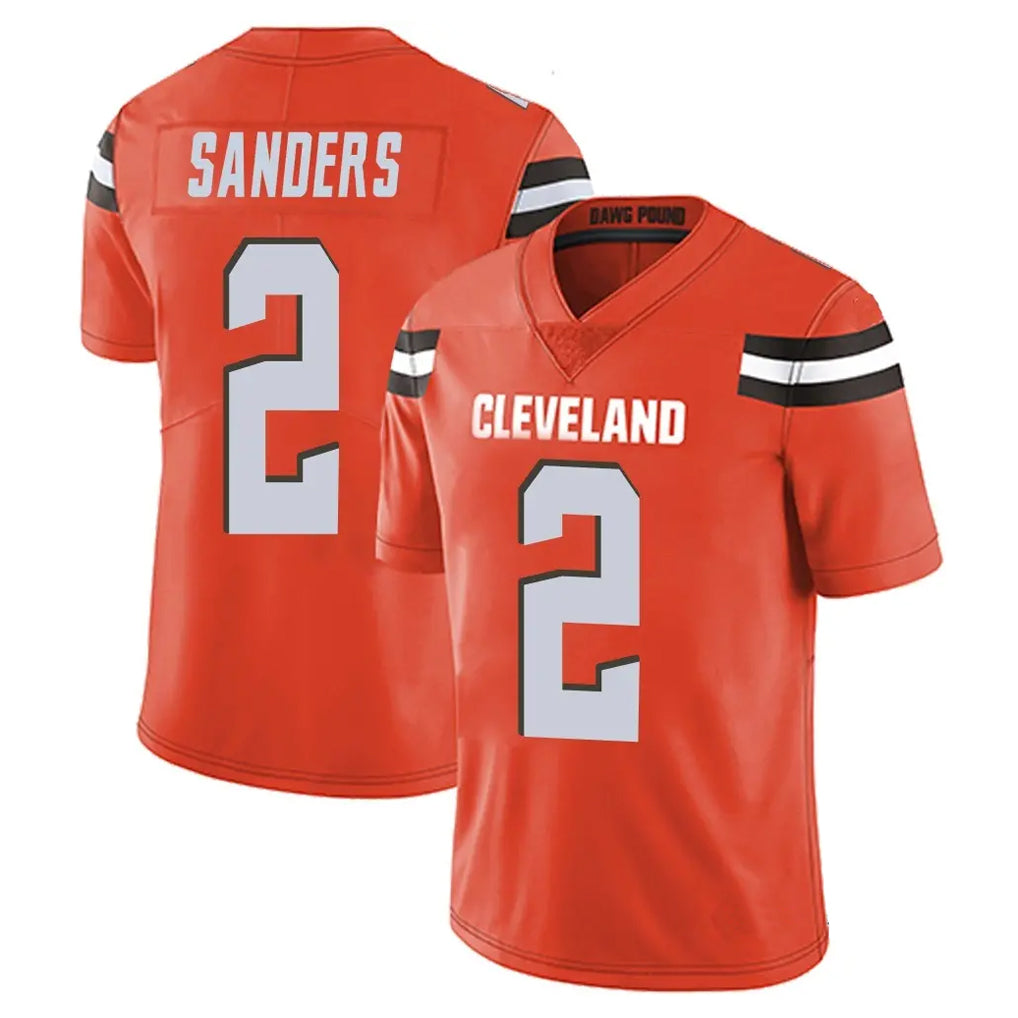 C.Browns #2 Shedeur Sanders Player Orange Alternate Vapor Untouchable Limited Home Game Ldoa Stitched Jerseys