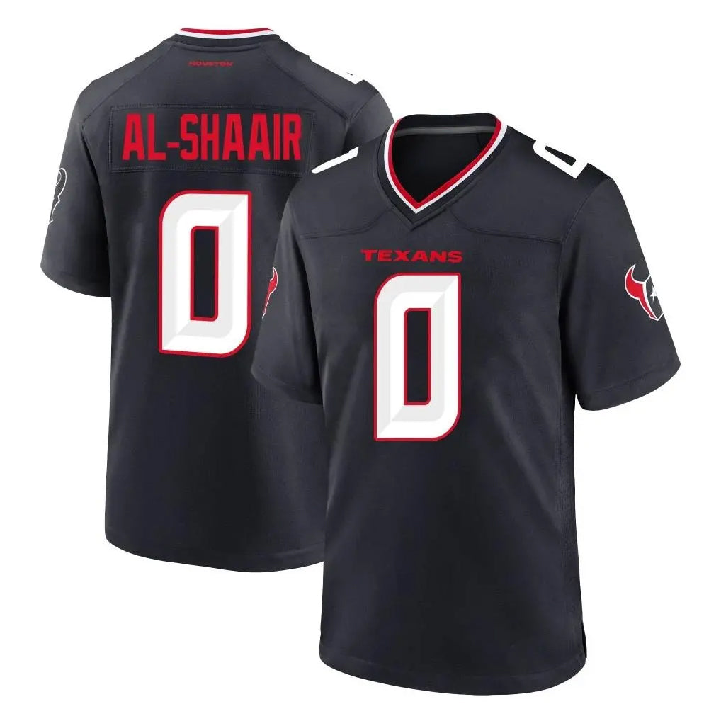 H.Texans #0 Azeez Al-Shaair Player Navy Team Home Game Ldoa Stitched Jerseys