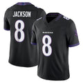 B.Ravens #8 Lamar Jackson Player Black Limited Elite Home Game Ldoa Stitched Jerseys