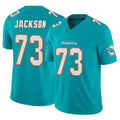 M.Dolphins #73 Austin Jackson Player Aqua Limited Vapor F.U.S.E. Home Game Ldoa Stitched Jerseys