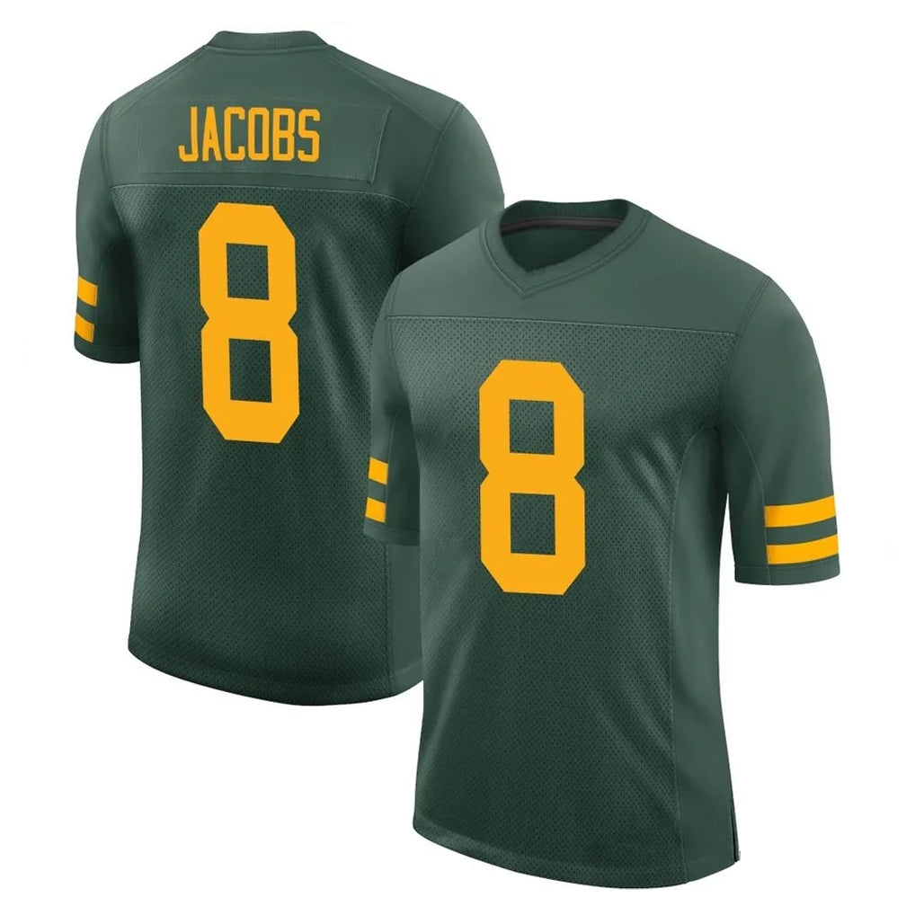 GB.Packers #8 Josh Jacobs Player Green Alternate Vapor Home Game Ldoa Stitched Jerseys