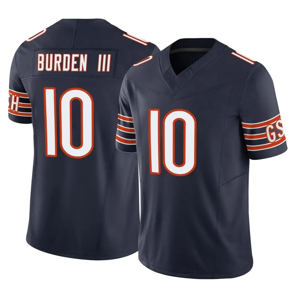 C.Bears #10 Luther Burden III Player Navy Vapor F.U.S.E. Limited Home Game Ldoa Stitched Jerseys