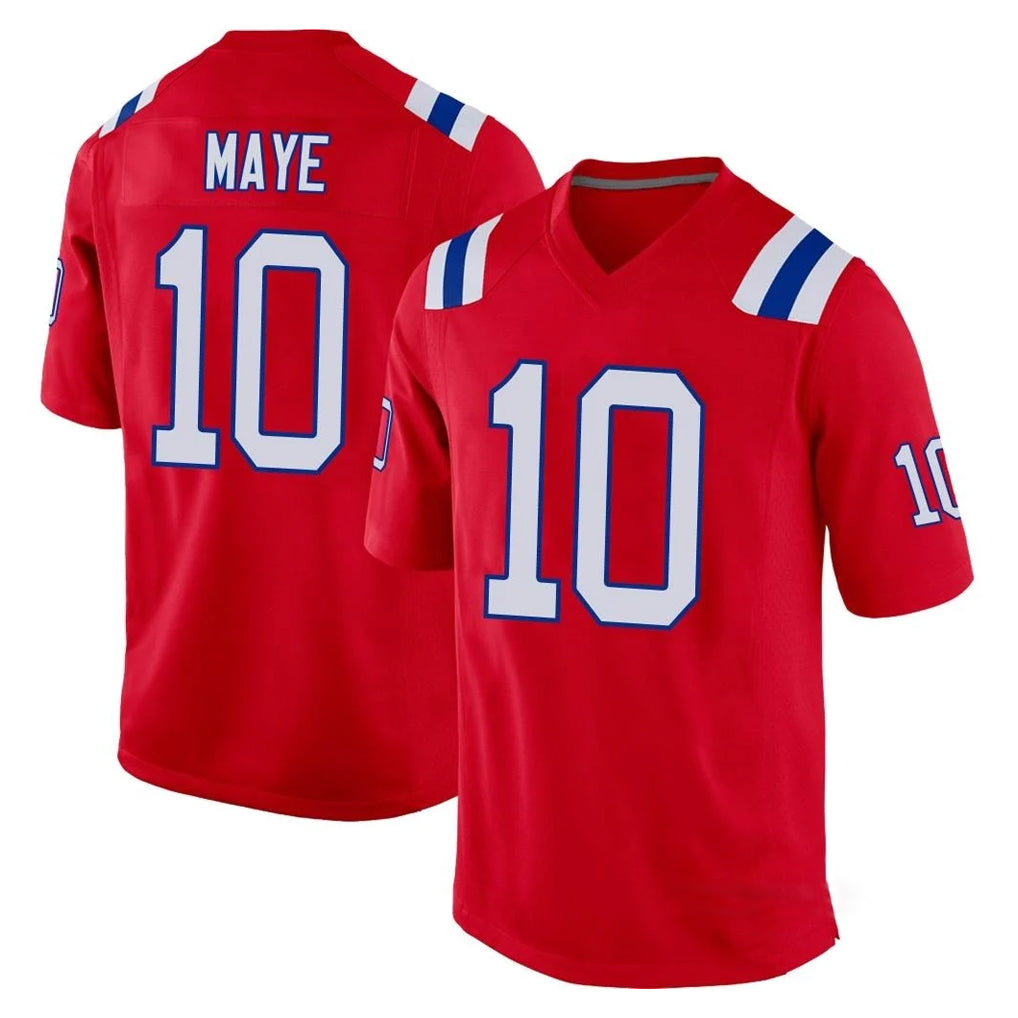 NE.Patriots #10 Drake Maye Player Red Home Game Ldoa Stitched Jerseys