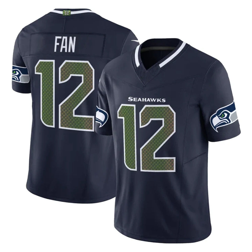 S.Seahawks #12 12th Fan Player Navy Rivalries Vapor Limited Home Game Ldoa Stitched Jerseys