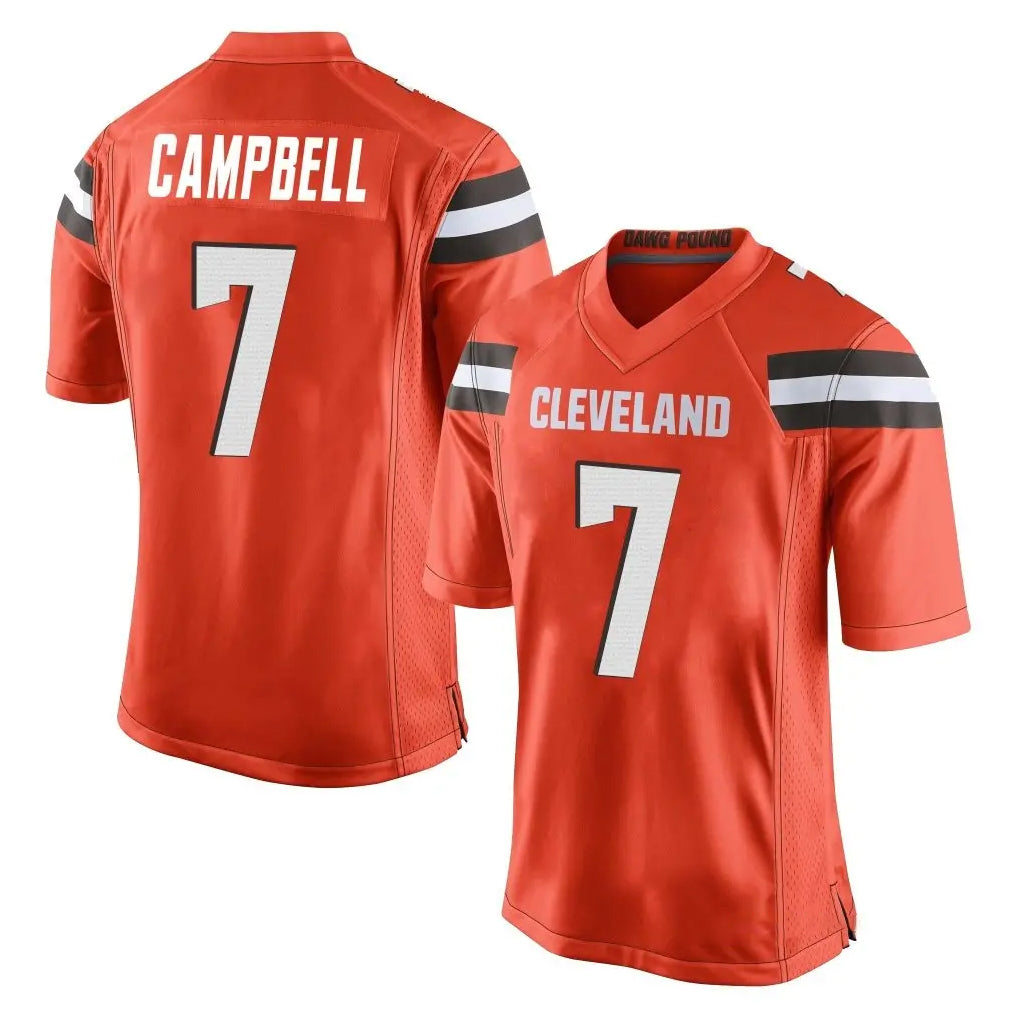 C.Browns #7 Tyson Campbell Player Orange Home Game Ldoa Stitched Jerseys